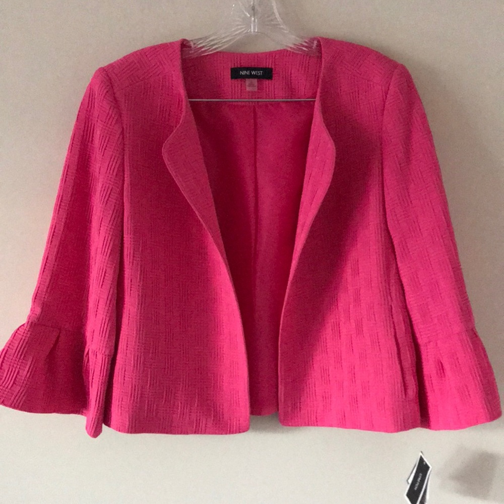 Nine West Bell-sleeved Blazer in Hibiscus Size 6